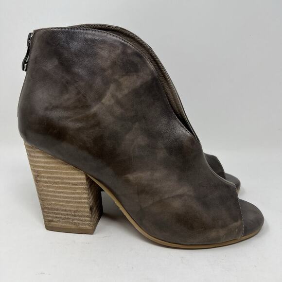 Antelope Peep Toe Block Heel Ankle Boots Booties Taupe EU Size 40 Women’s 9-9.5 - Picture 2 of 12